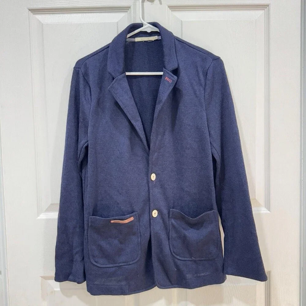 Devernois Women’s Blue Sweater‎ Blazer Cardigan Size 95 Large?